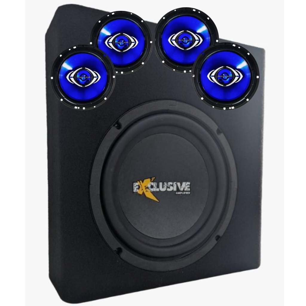 Caixa Ativa Mini Slim Exclusive 200w + 2 Pares Cm6 Hurricane