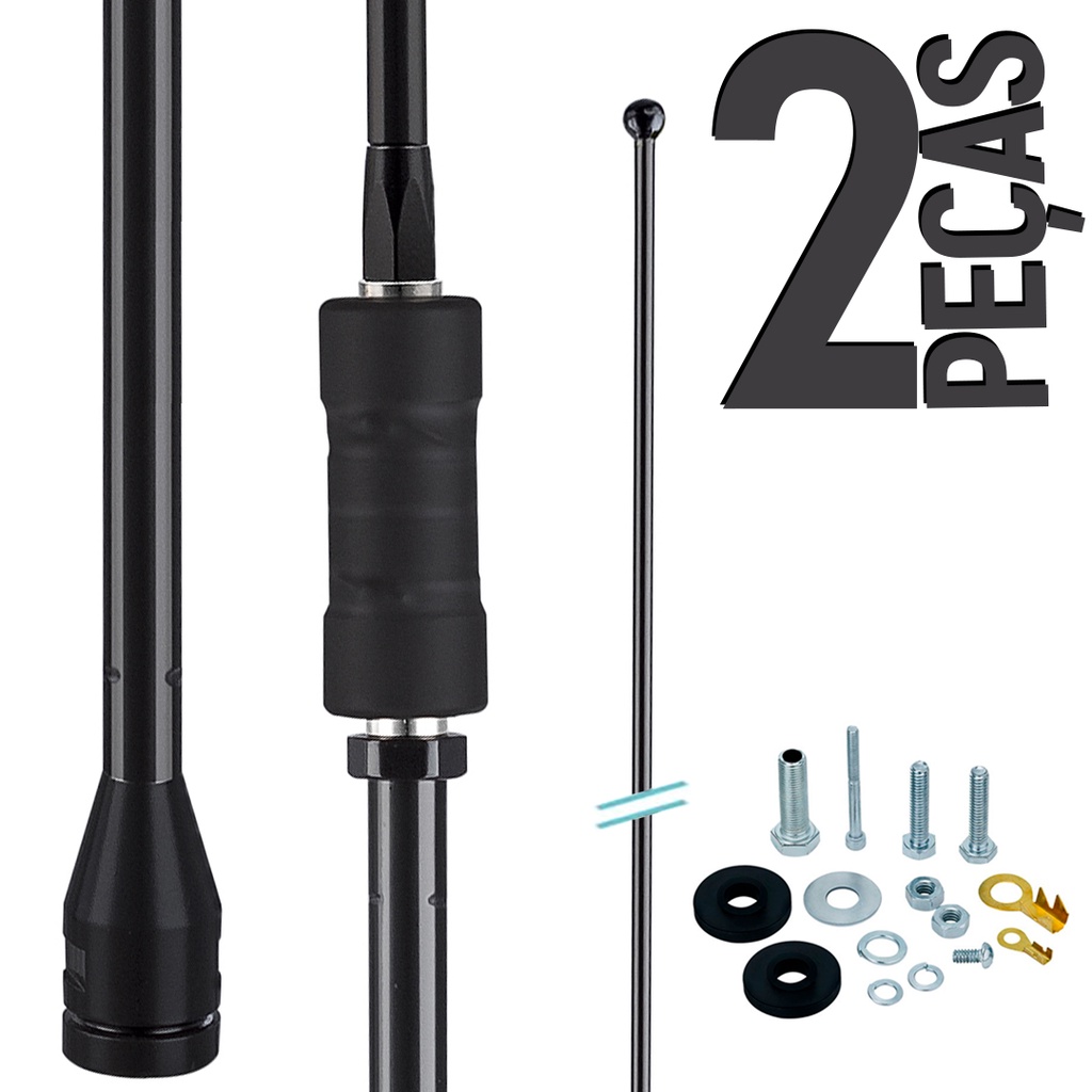 2 Antena Px Bobinada Black Viuva Negra Mini Argentina 200w 1,08m Aquário