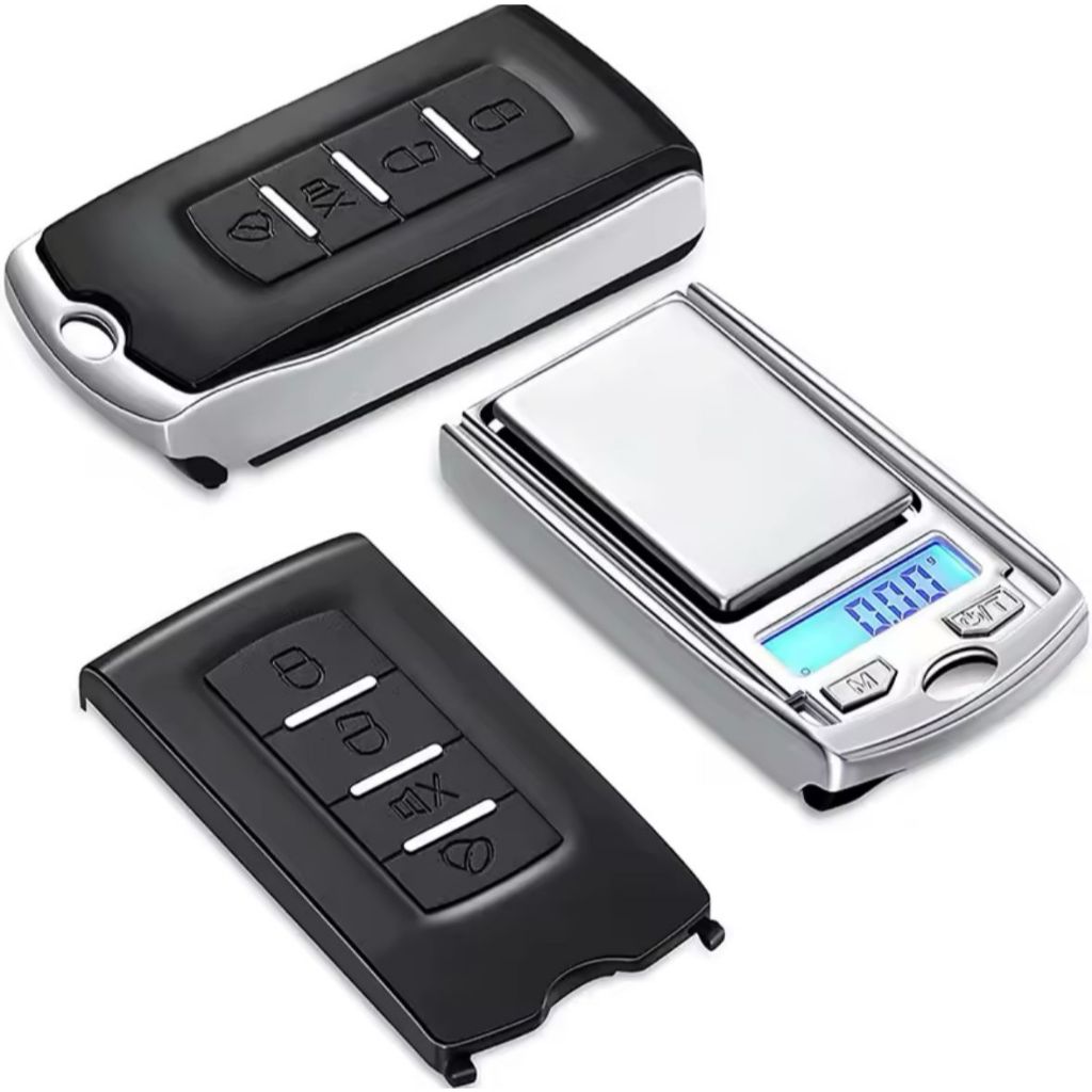 Mini Balança Digital Eletrônica Camuflada Parece Controle Remoto Chaveiro Alarme de Carro 200g Joia