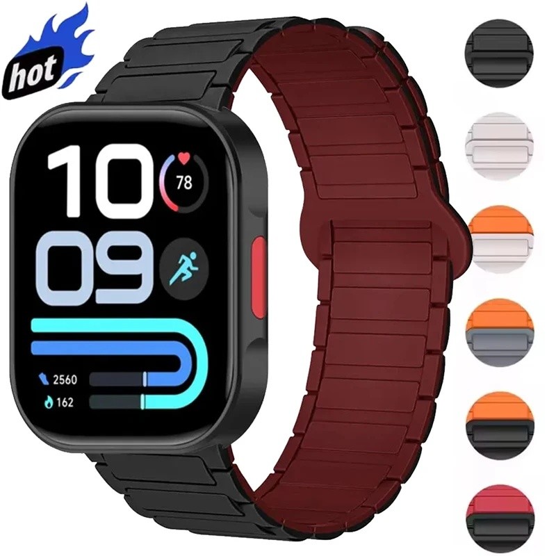 Pulseira de silicone oficial para Xiaomi Mi Band 10 Pro, 9 Pro, 8 Pro, com fecho magnético, pulseira macia para Redmi Wa