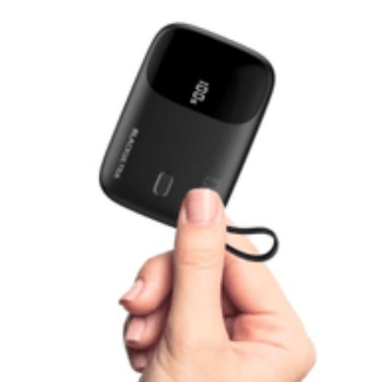 Mini Power Bank - 10000mAh com Carregamento Rápido de 20W e Cabo Integrado