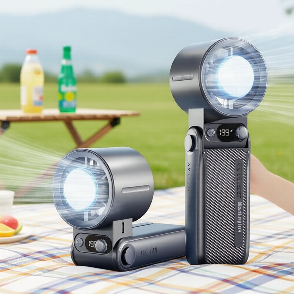 TIANKEPLUS TF30 Mini Ventilador Turbo de Jatos 10000mAh, Resfriamento a Gelo por 52h, Recarregável