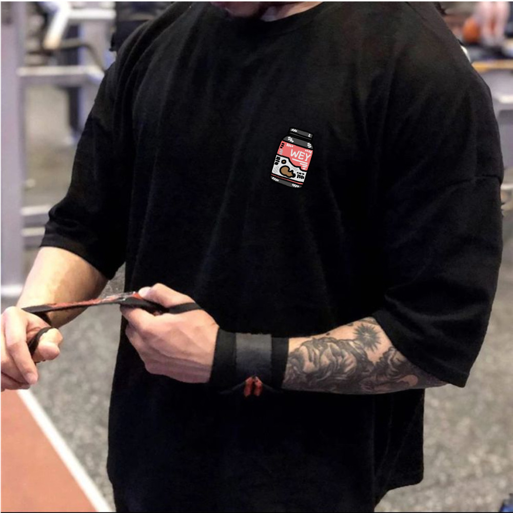 Camiseta Oversized Estampada Mini Wey Academia Moda Fit Para Treino Novo