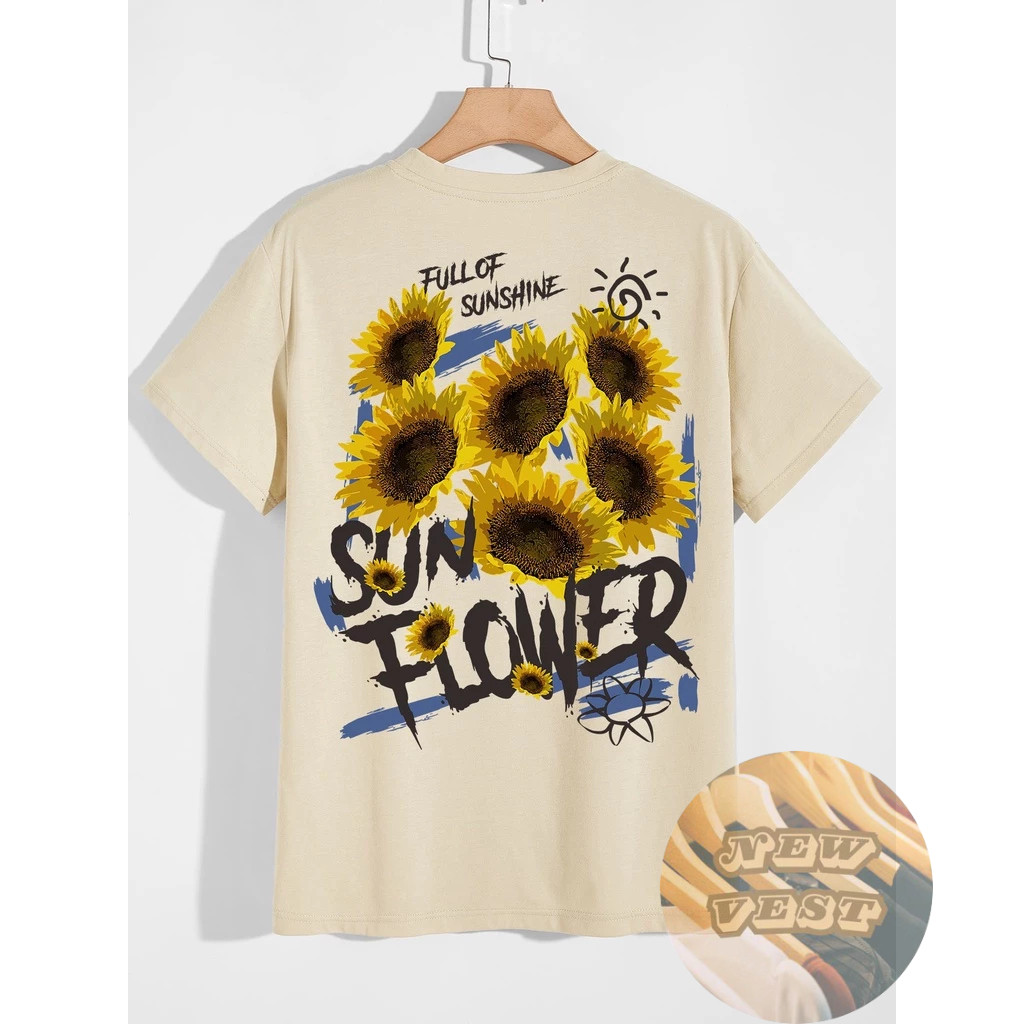 Camiseta Unissex GIRASSOL SUN FLOWER Algodão Alta Qualidade Envio Rapido
