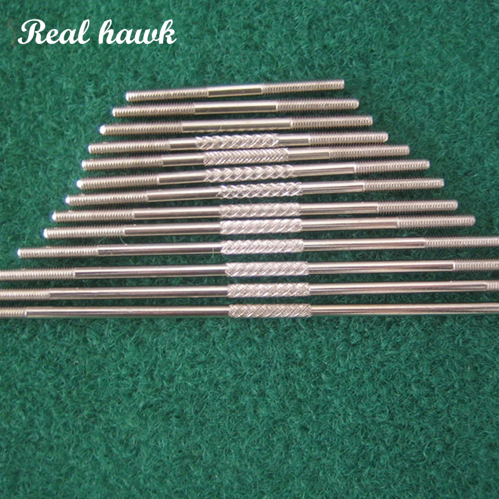 10 Peças Push Rods M2 20-120mm com Rosca 10mm para Aeromodelo RC - Hastes de Ligação Metal