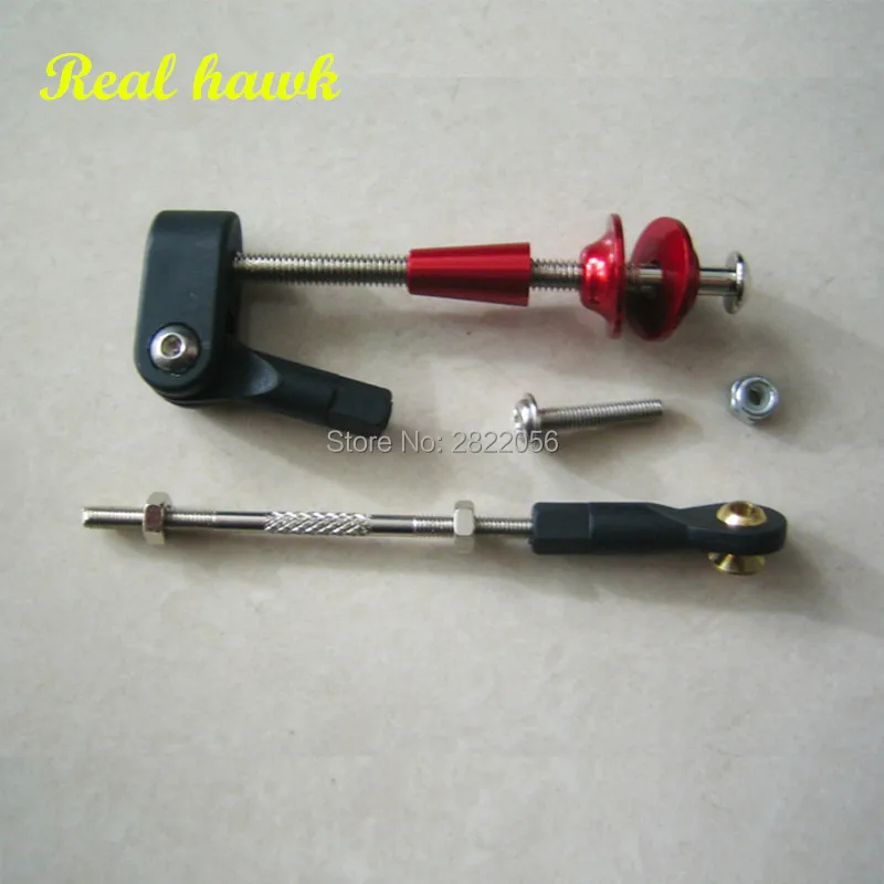 Kit Combo Braço Controle Ajustável Metal 50cc 100cc + Junta Esférica M3 + Haste Push/Pull - Aeromodelo RC