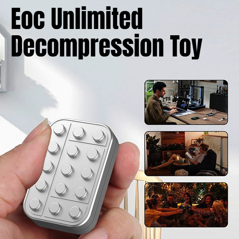 Liga De Zinco Na Moda Jogar Push Marca Portátil Blocos De Construção Edc Slider Giroscópio Metal Cross-border Dedo Desco