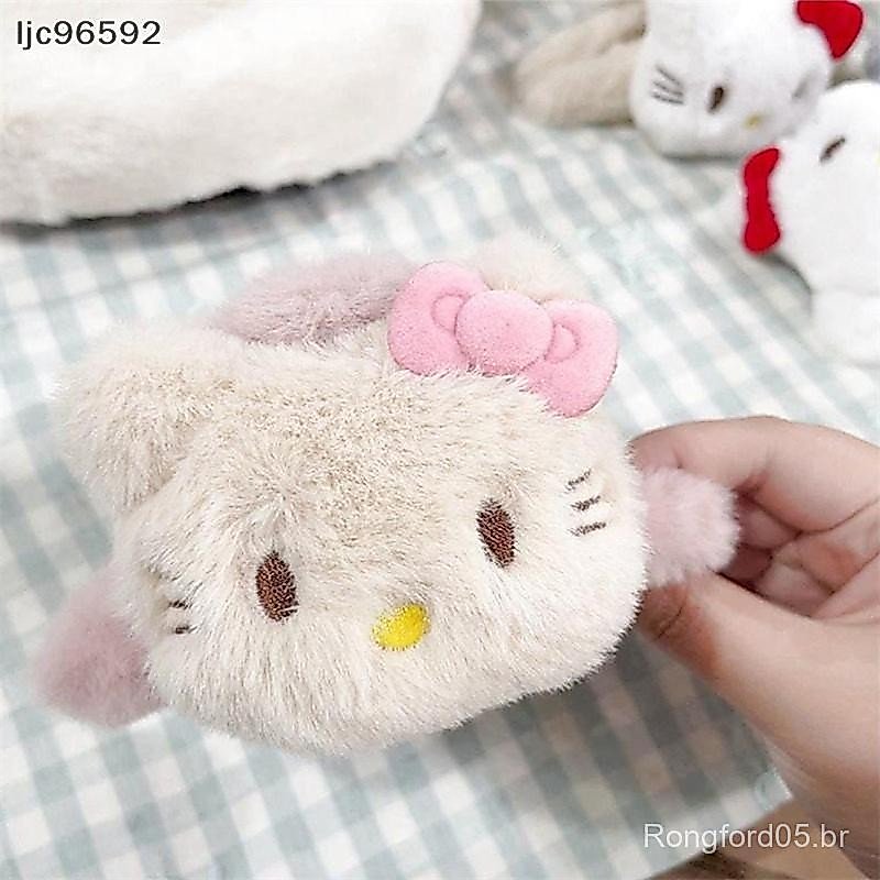 [ljc] Sanrio Cute Hello Kitty Plush Shark Clip Anime Figura Sweet Girl Acessórios Para Cabelo Desenhos Animados Kawaii R