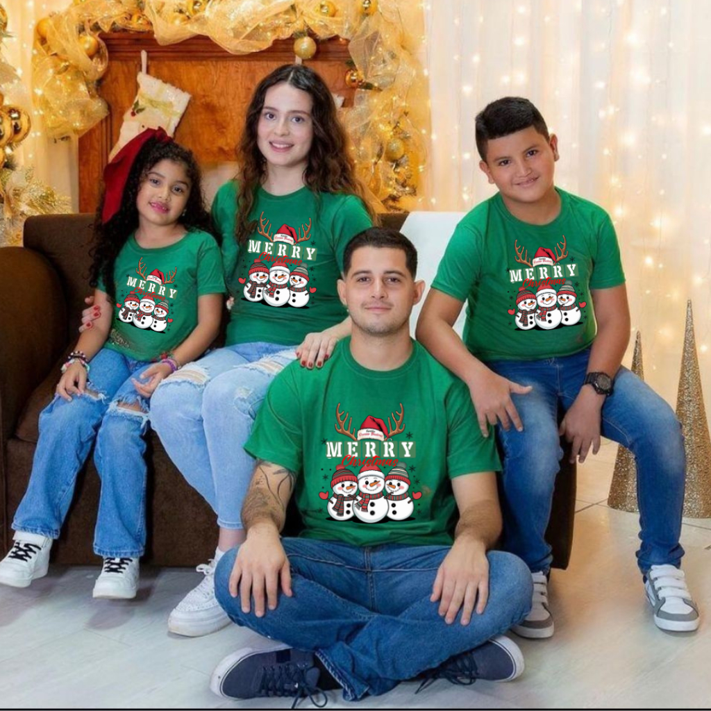 Camiseta Estampa Adulto Infantil Lançamento Unissex Em Algodão Merry Christmas Feliz Natal Boas Festas Presente Natal