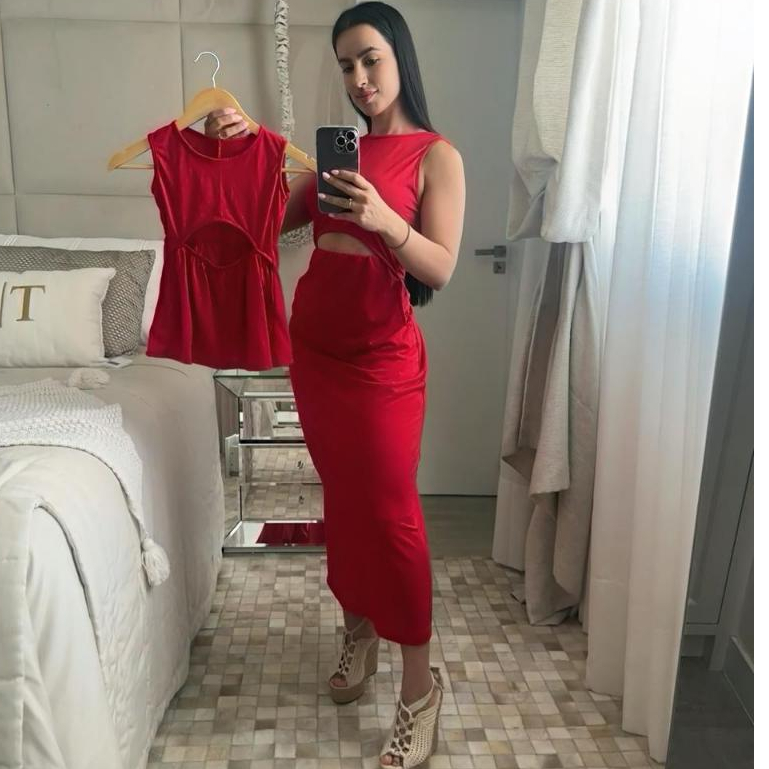Vestidos Longos Christmas Divina Boutique Mãe e Filha