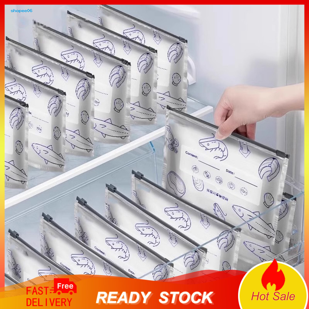 Food Preservation Bag Freshness Preserving Pouches 30/60/90 Pcs Reusable Aluminum Foil Sealable Storage Bags with Zip Lo