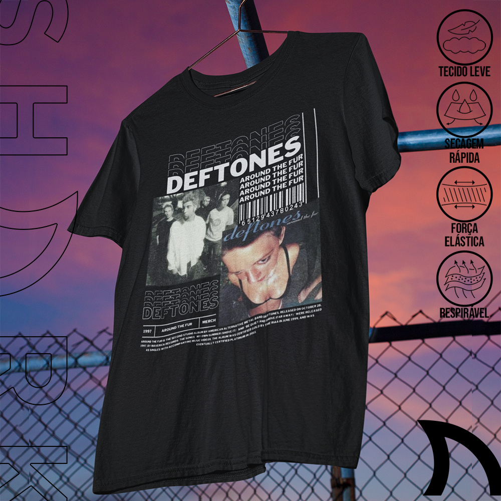 Camiseta Basica e OVERSIZED Deftones Around The Fur Album Graphic Rock classic Unissex