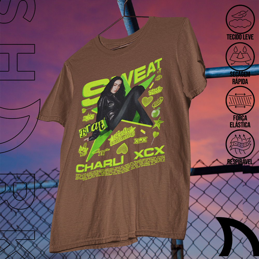 Camiseta Basica e OVERSIZED Charli Xcx Brat Sweat Cult Classic Graphic Unissex