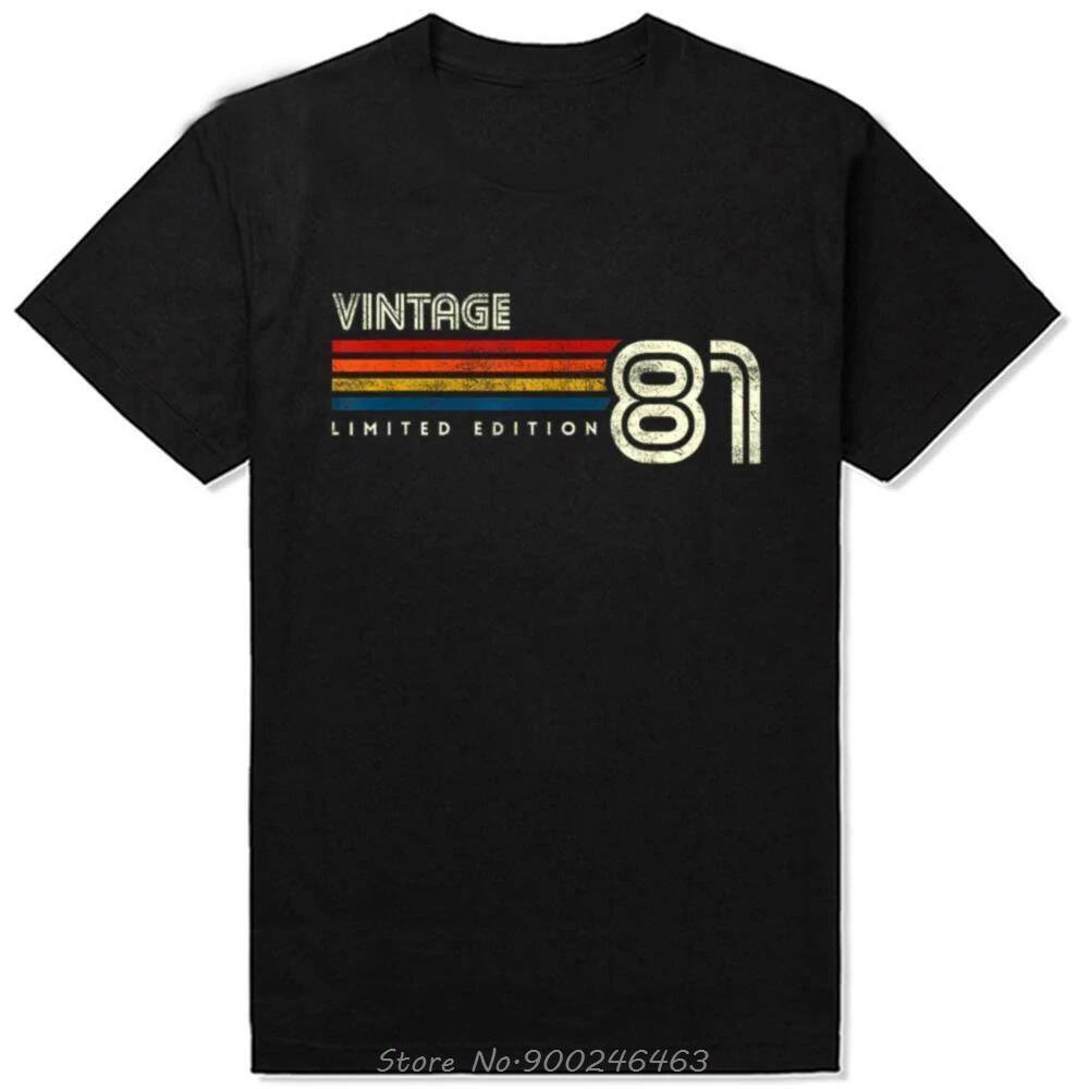 Funny Vintage Retro 1981 Limited Edition Classic T-shirt Summer Graphic Cotton Streetwear Tees Birthday Gifts T Shirt Me