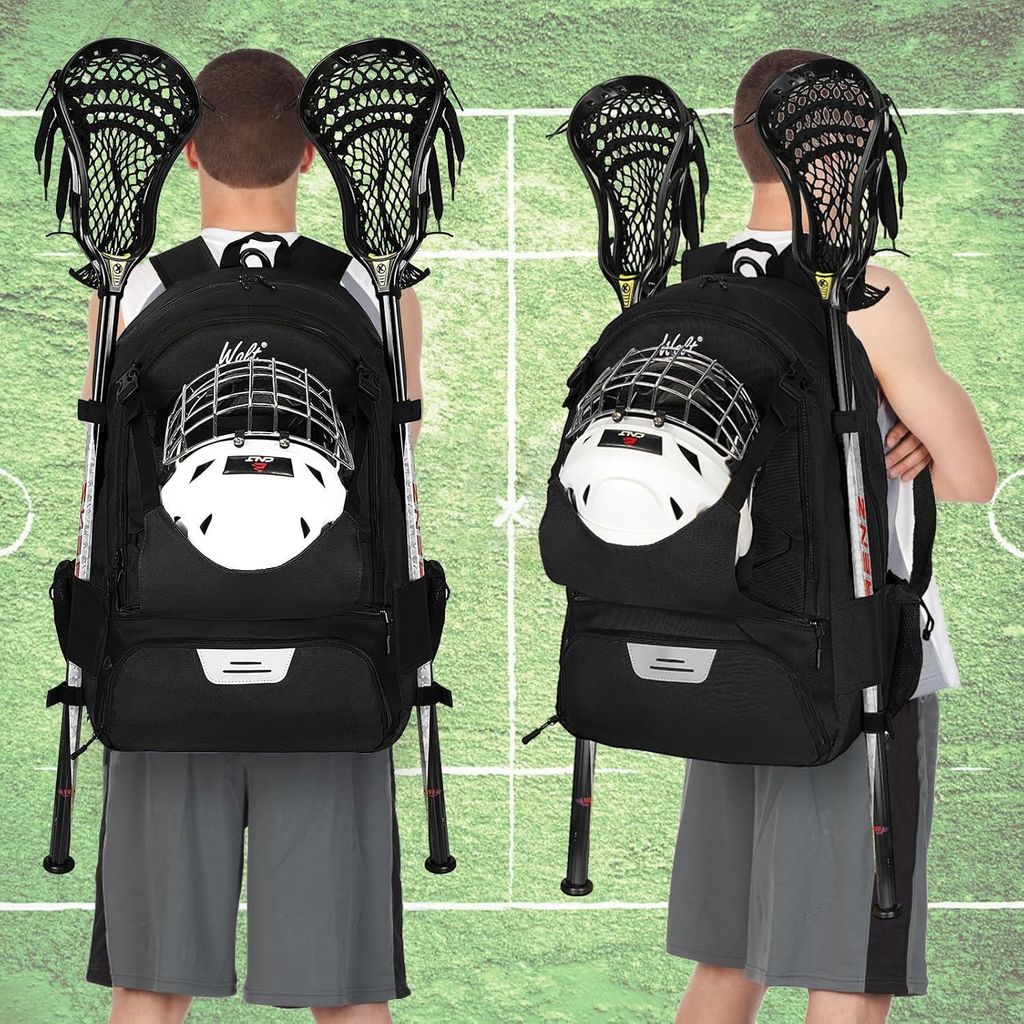 WOLT Hockey Backpack Field Stick Bag Competição Juvenil Dual Use Roller