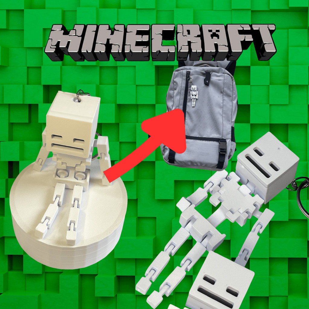 4 Chaveiros Articulados do Minecraft P/ vender