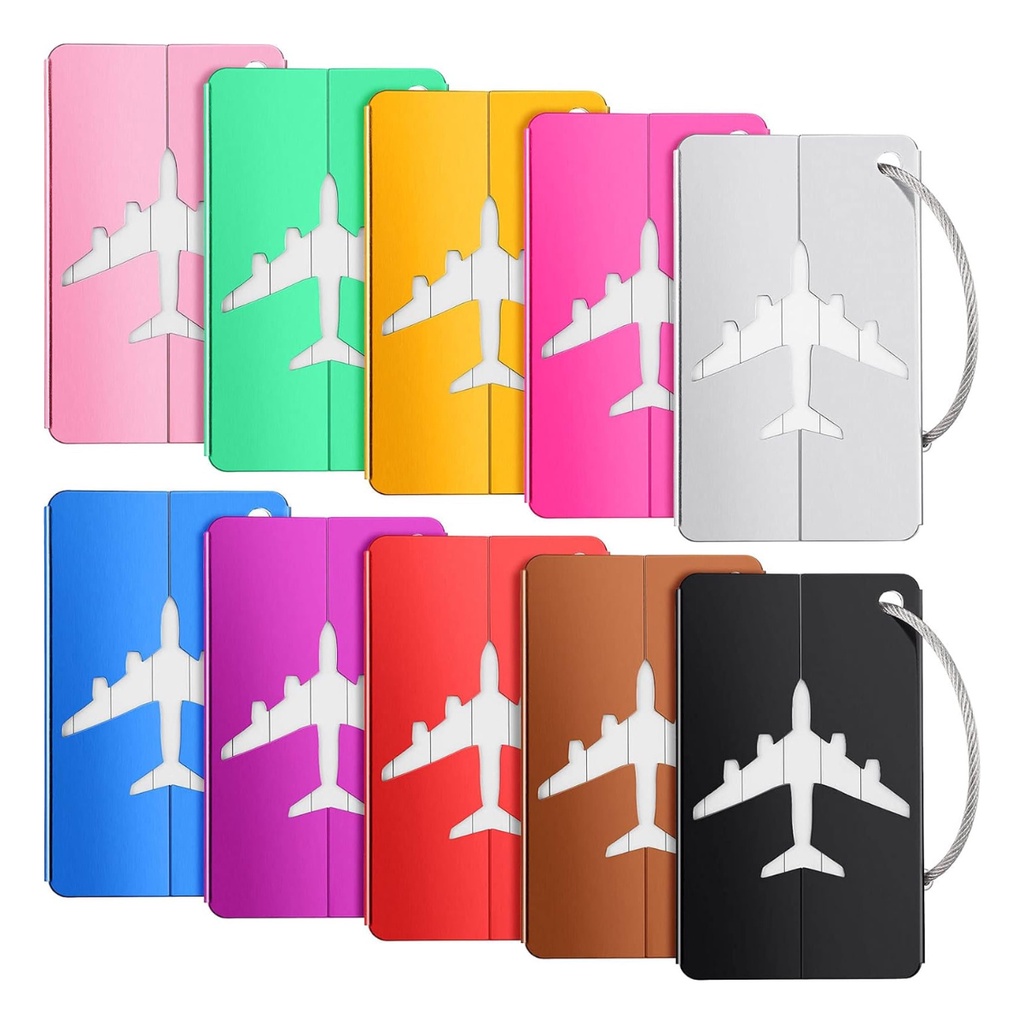 Tag De Mala Etiqueta Identificador Aluminio Bagagem Bolsa Viagem Colorida