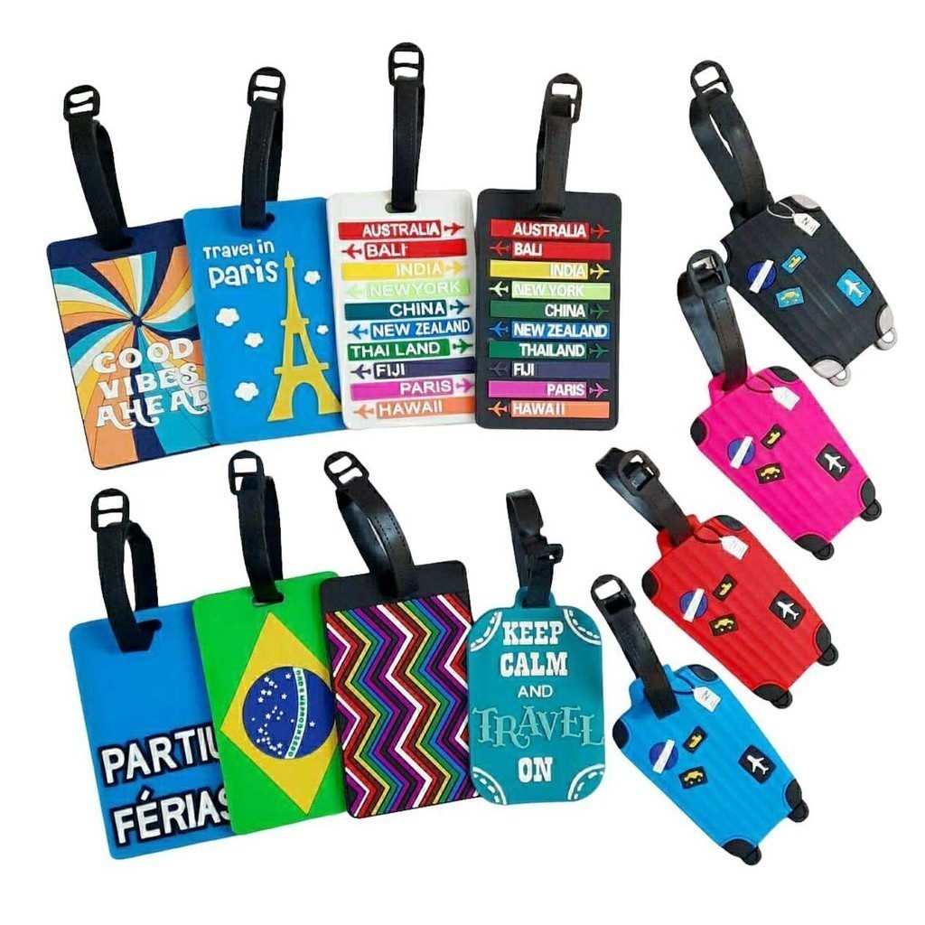 Tag Identificador Viagem Bagagem Mala Mochila Silicone Aleatorio