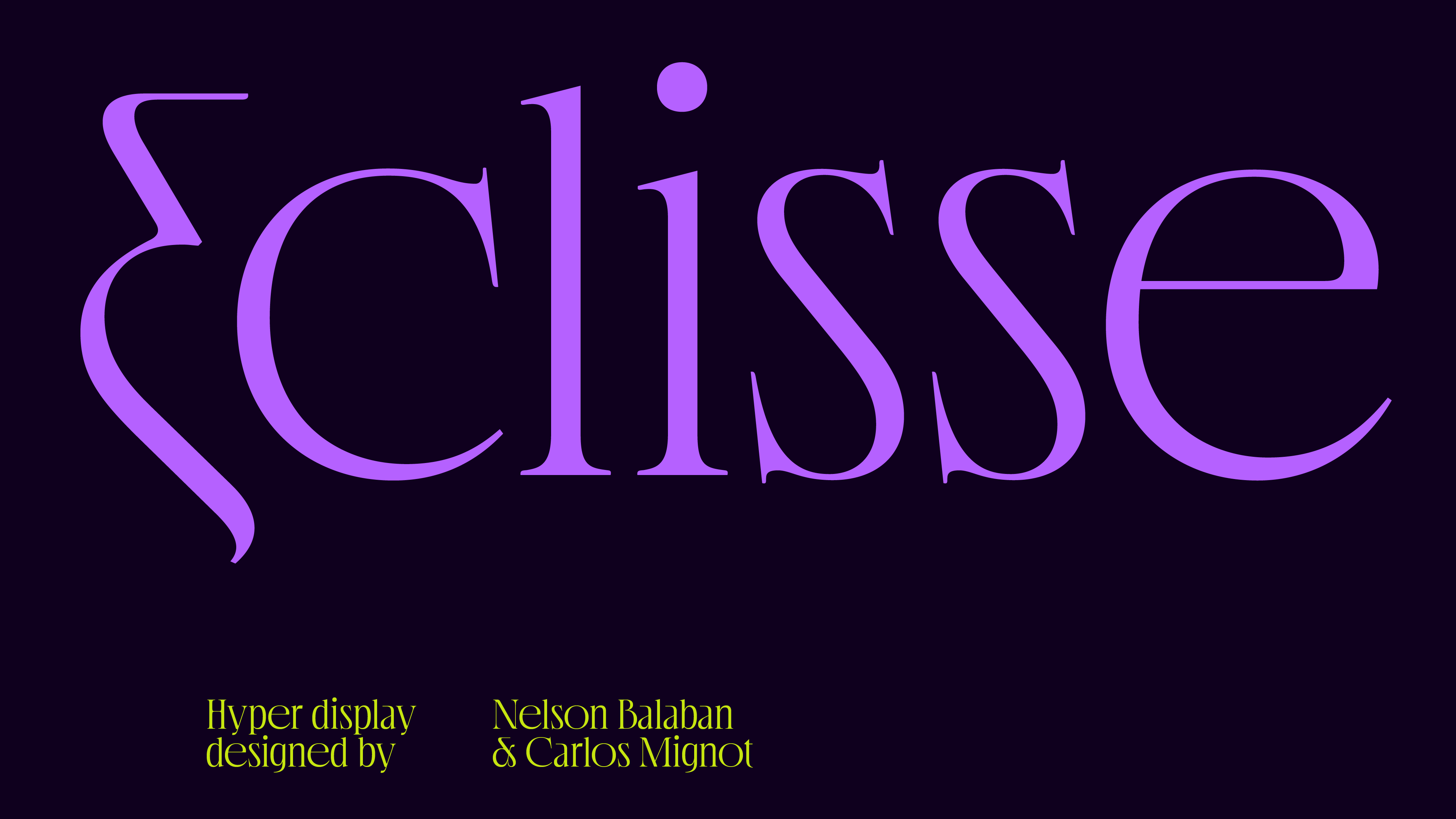 Eclisse Typeface — Commercial License