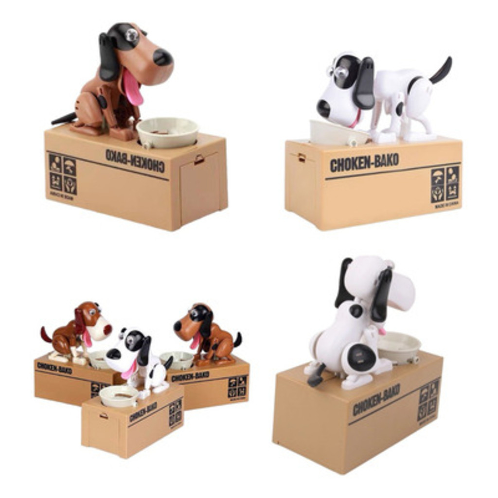 Cofre Moedas Cofrinho Cachorro Papa Moedas Divertido Come Moedas Automático