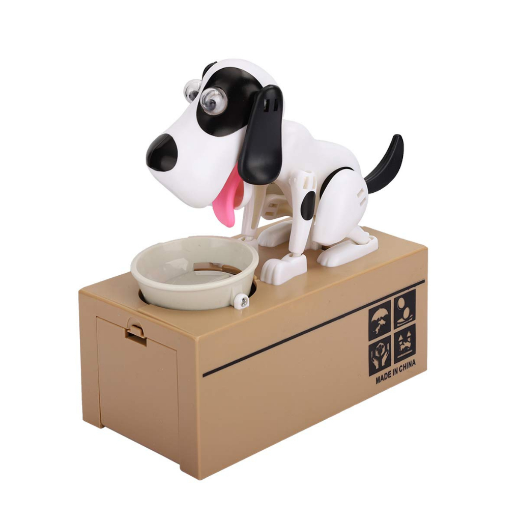 Cofrinho Robótico Cachorrinho Que Come Moedas Decoração Lindo