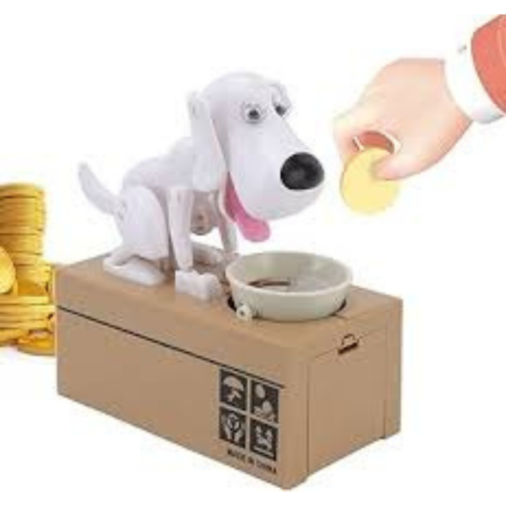 Cofrinho Cachorro Come Moeda Interativo Infantil Educativo Presente Criativo Crianças