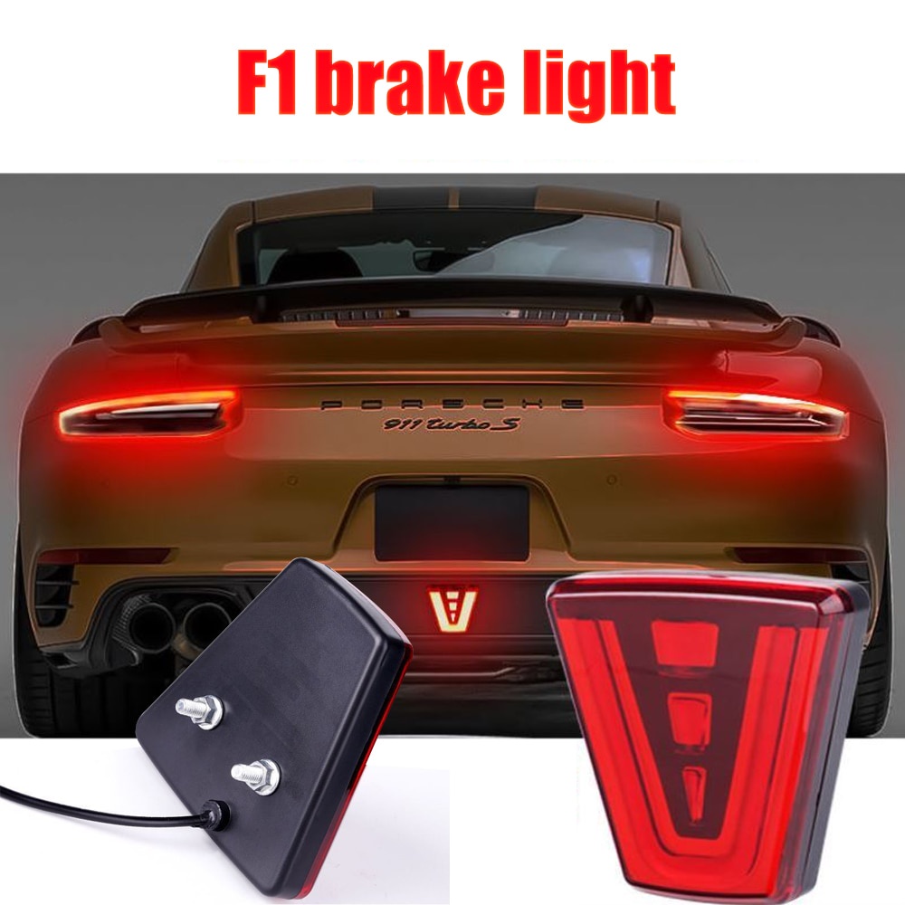 F1 Luz De Freio Estilo Universal Para Carro Luzes Piloto De Nevoeiro Traseiro 