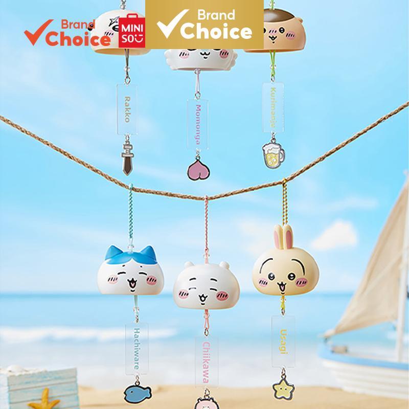 MINISO  série chiikawa - encantador enfeite de vento brincalhão usagi hachiware decoração aconchegante para casa para