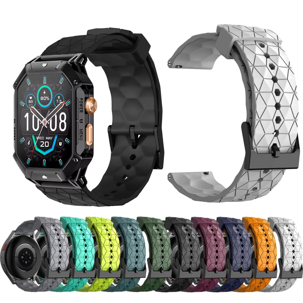 Pulseira 22mm de silicone GEOMETRICA para Smartwatch Haylou iron N1