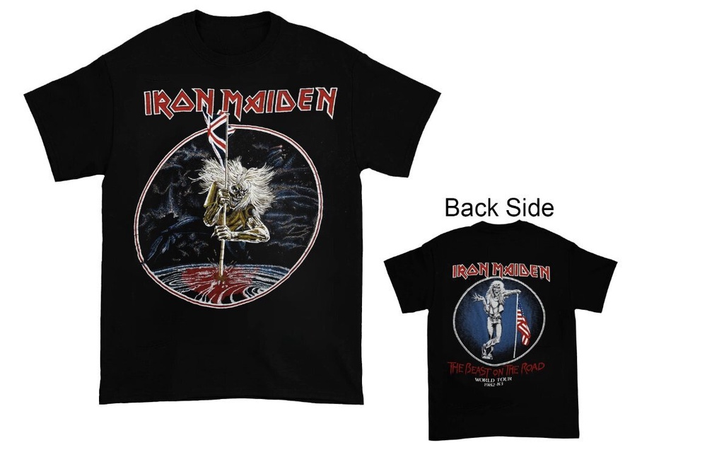 Vintage 1982 Iron Maiden Beast On The Road Tour T-Shirt, Iron Maiden Tour Shirt, Iron Maiden Band Tee, Iron Maiden Tee,