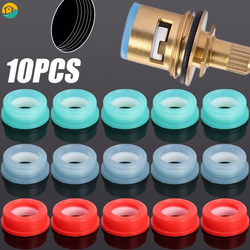 10Pcs Universal Faucet Quick Seal Silicone Washers Interface À Prova De Vazamentos Juntas De Vedação Da Mangueira Plugues De Canalização Torneiras De Água Acessórios