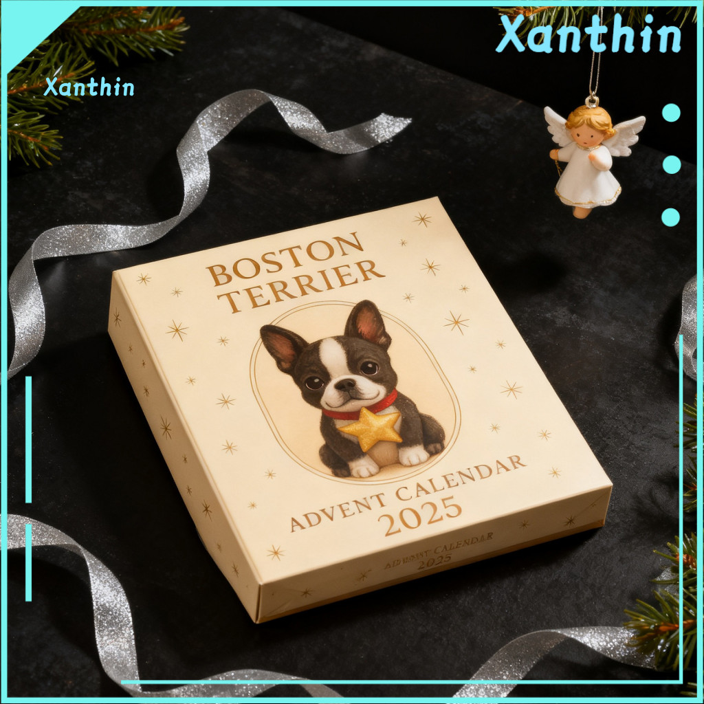 Christmas Countdown Decoration Advent Calendar for Kids Cartoon Terrier 2025 – 24 Days Holiday Decor Festive Home for