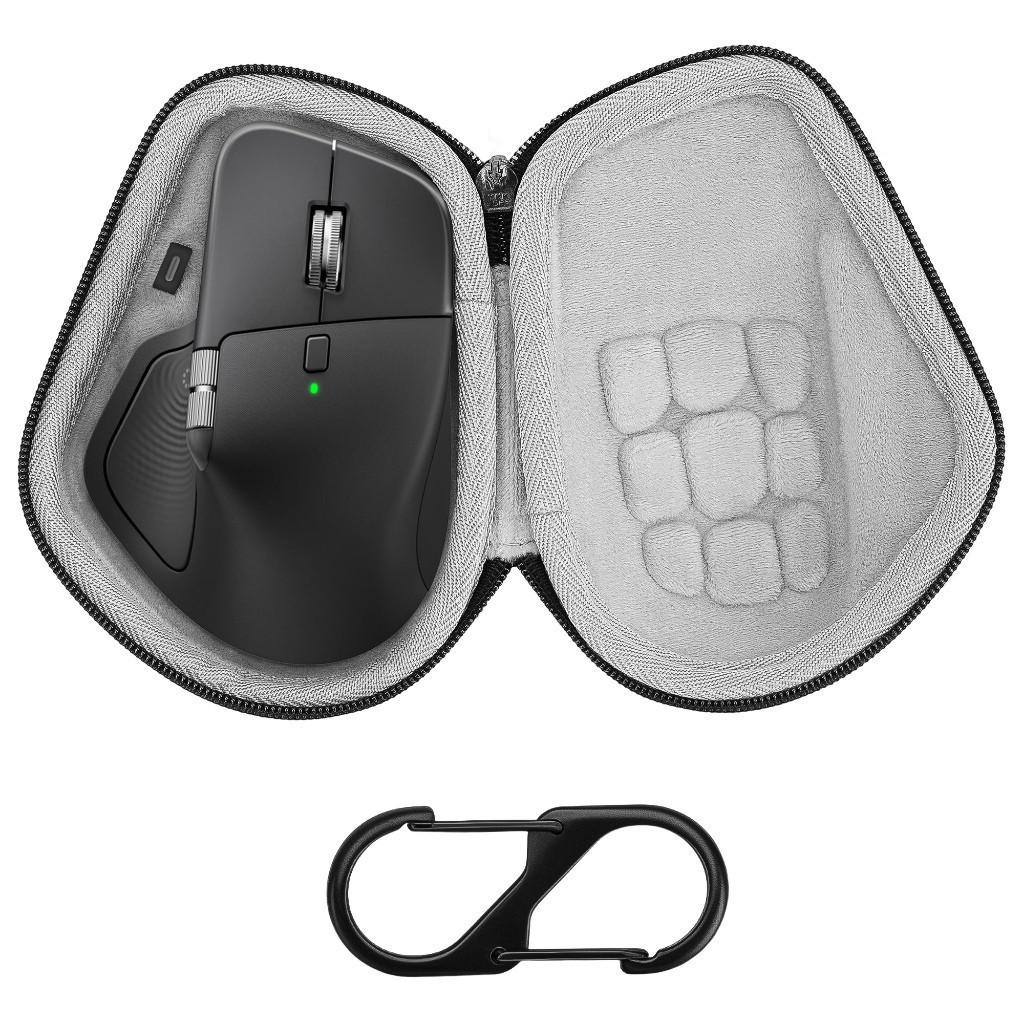 Capa Rígida Geekria Compatível Com MX Master 4/3S 3 , EVA Travel Mouse Storage Bag Caixa Protetora (Cinza Escuro)