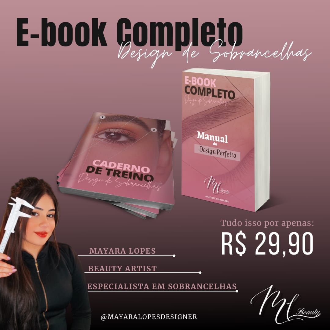 E-BOOK Completo Design de Sobrancelhas - Manual do Design Perfeito