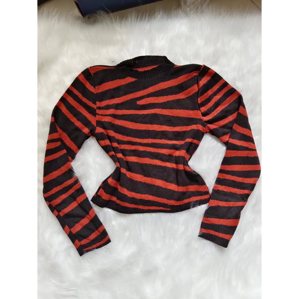 Malha longa com estampa de zebra animal print