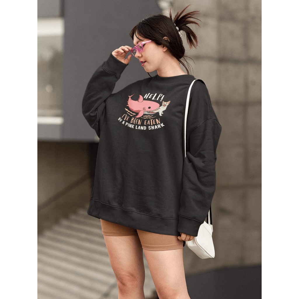Moletom Blusa de Frio Básico Urbano Feminino Estampado Gola Redonda Confortável 100% Algodão - Cartoon