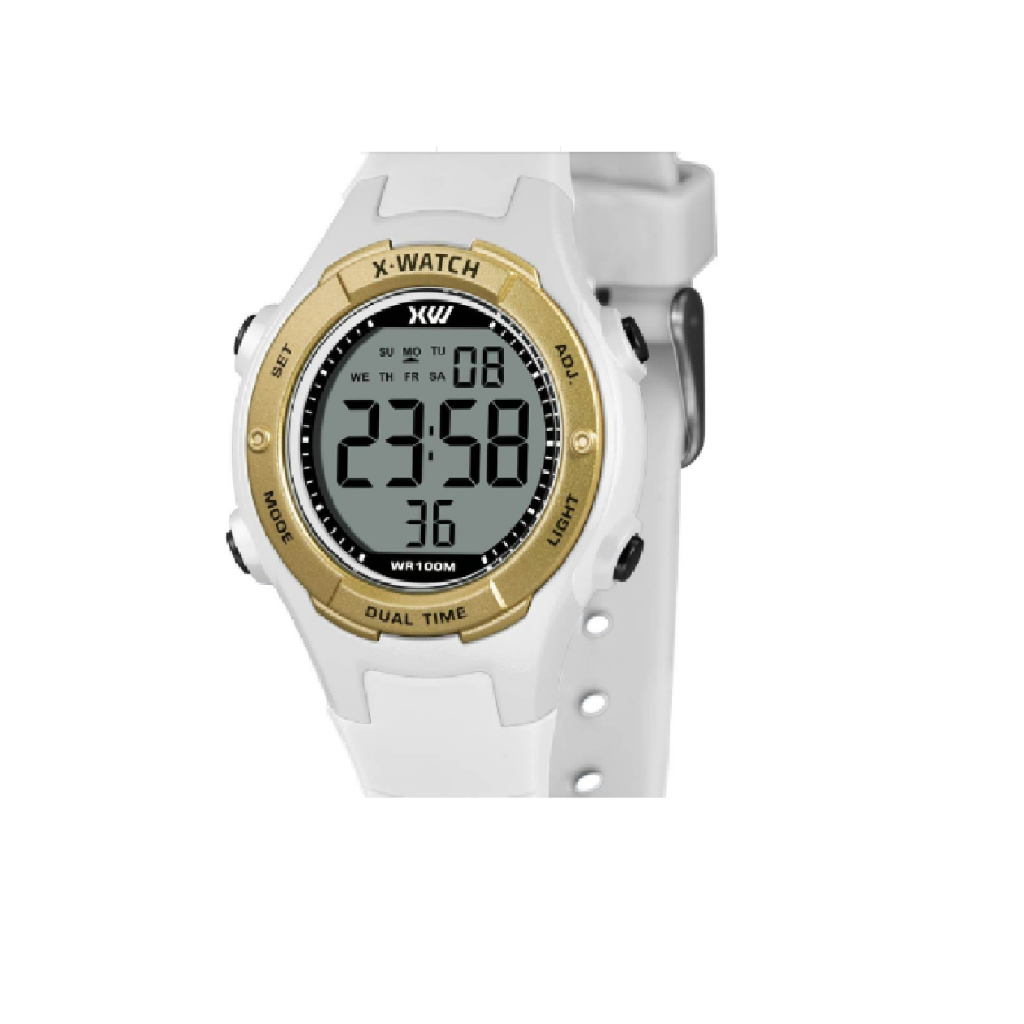 Relógio Infantil Unisex Branco Menina X-watch Prova D'água