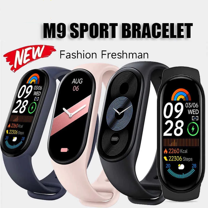 M9 Pulseira Inteligente Nova Chegada 2026 M8 M7 M6 Ip68 À Prova Dip68 Água Rastreador De Fitness Análise Do Sono Unisex