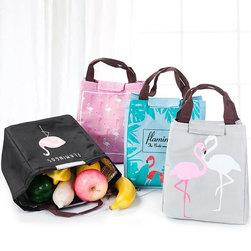 Bolsa térmica para estudantes, bolsa de almoço portátil de desenho animado, grande capacidade, folha de alumínio grossa