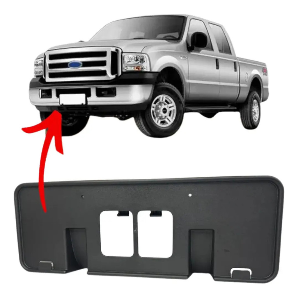 Suporte Da Placa Dianteira Ford F250/350/4000 Original 06/19