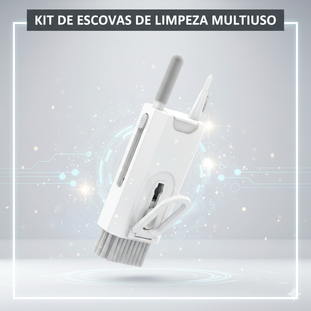 Kit Limpeza - 5 Em 1 | Teclado, Fone Ouvido Bluetooth Airpod - Caneta Limpadora