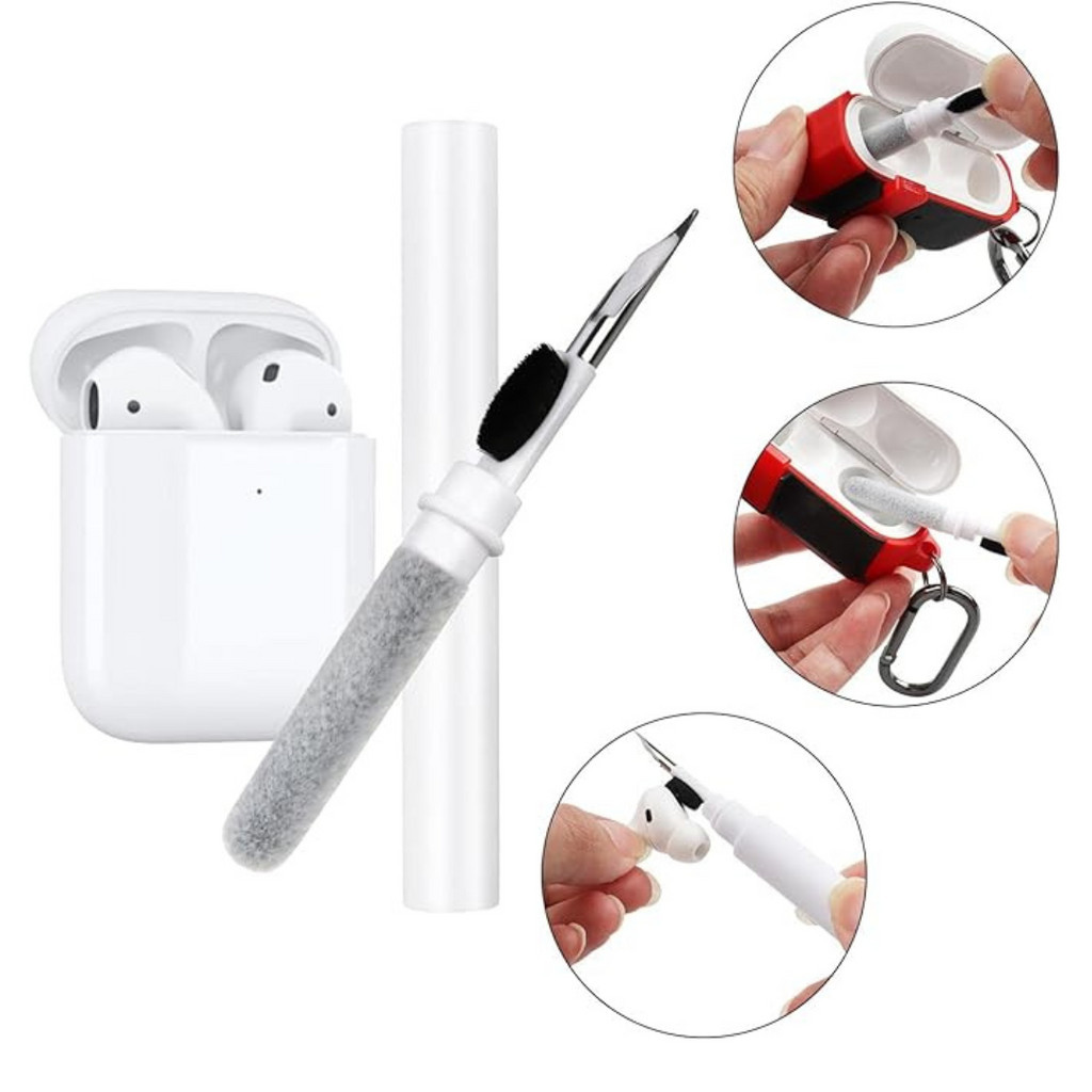 Caneta de Limpeza 3 em 1 Hagibis p/ Fone Bluetooth AirPods Celular Teclado Notebook Tablet Limpador