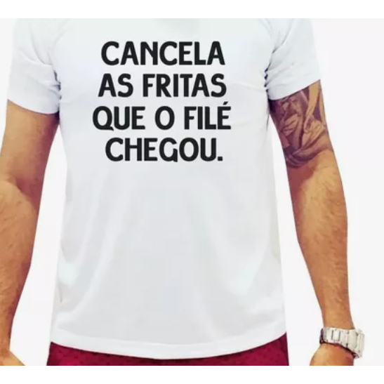 Camisa Carnaval File Chegou Frase Engraçada