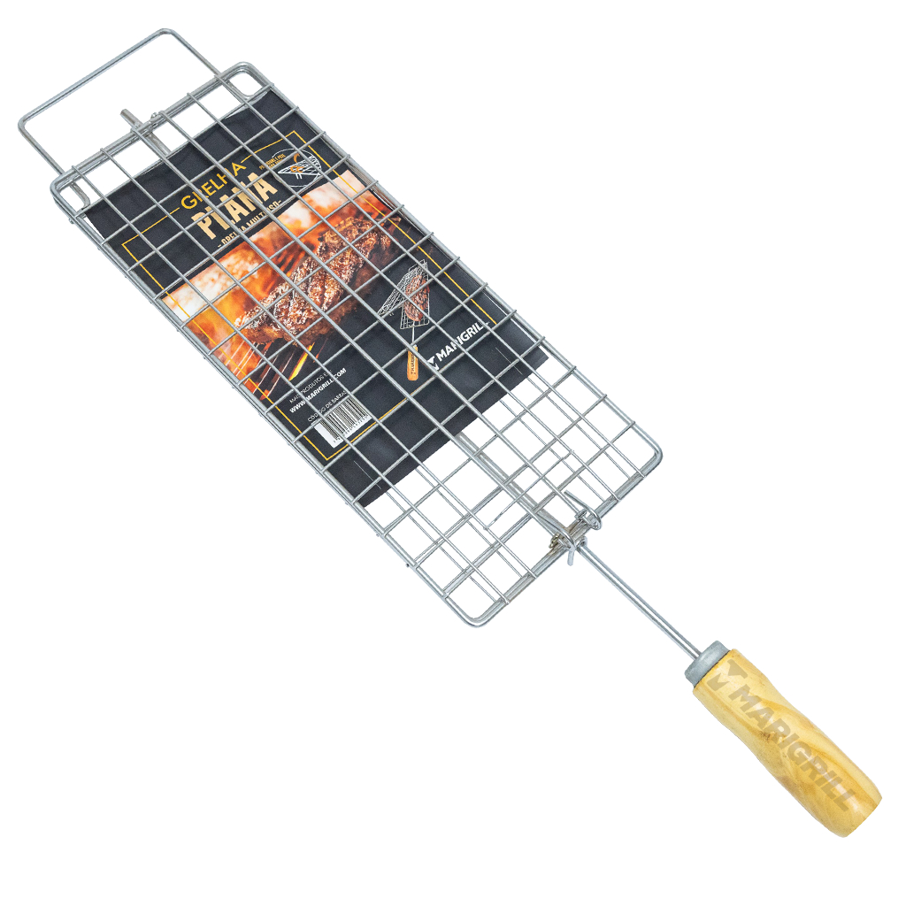 Grelha Plana para Churrasco Assar Carne Filé Bife - Marigrill