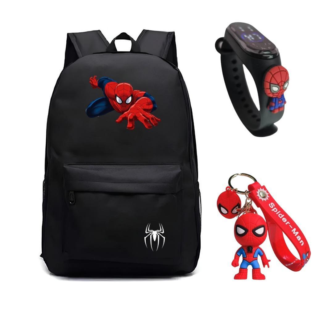 mochila escolar reforçada unisex,kit speed man+ relogio