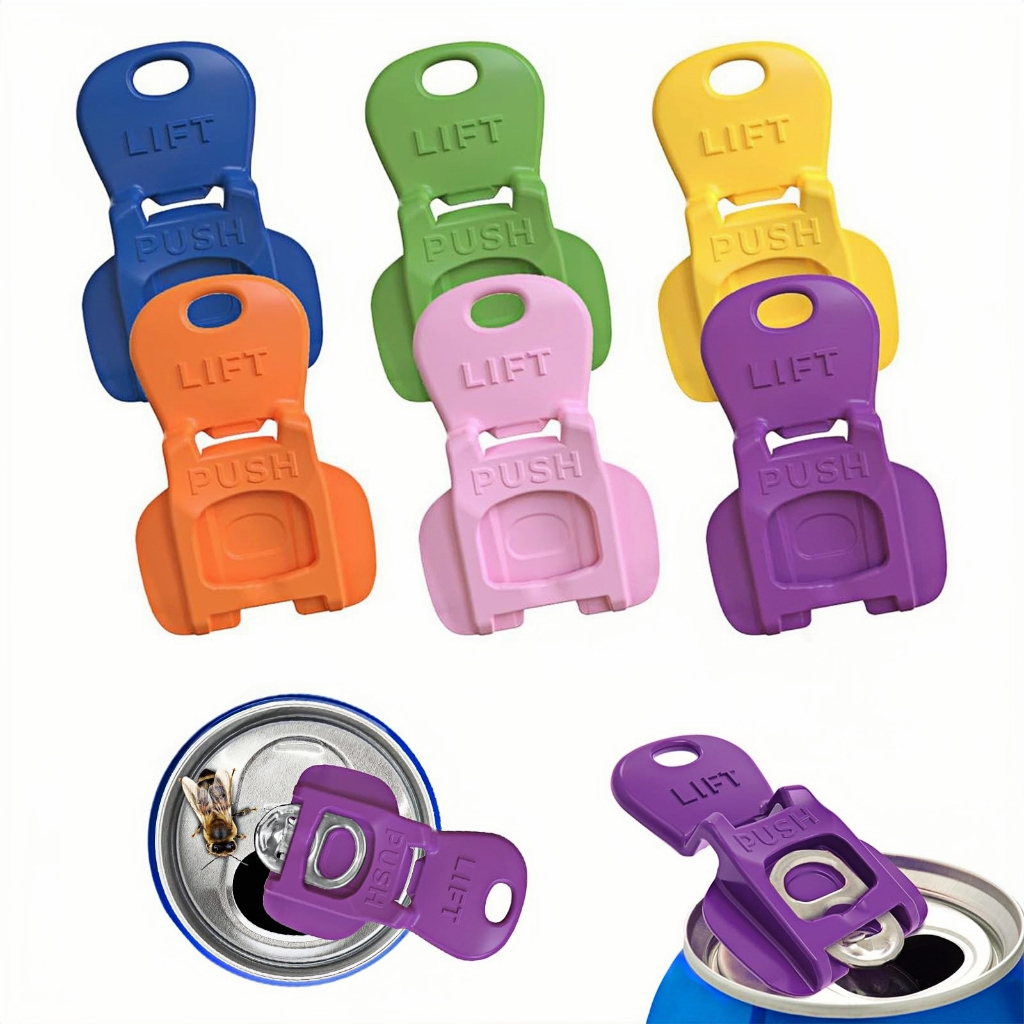 6/12pcs Colored Can Openers E Leak Proof Beverage Lids
