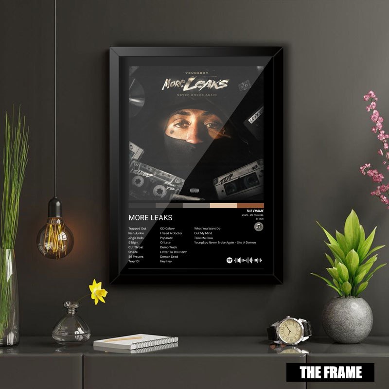 Quadro Decorativo A4/A3 Spotify YoungBoy Never Broke Again Album More Leaks