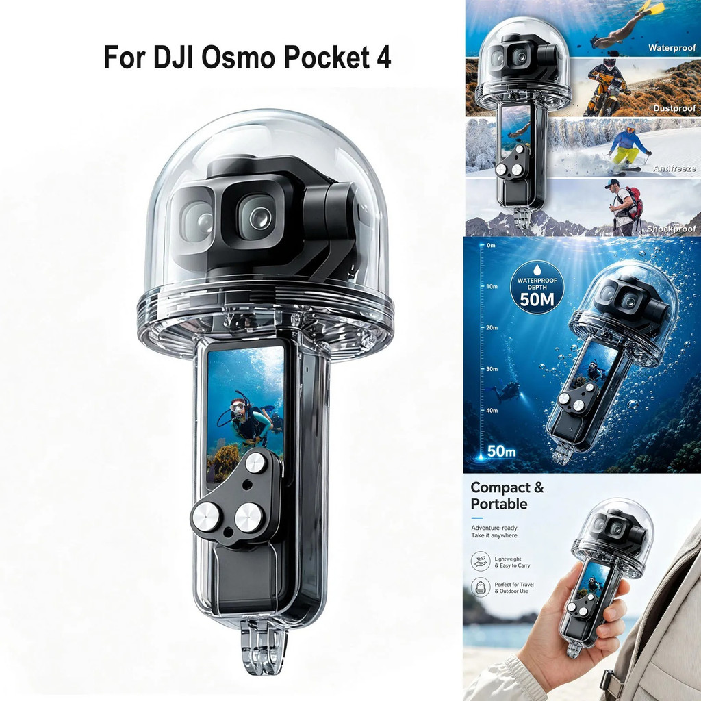 Para DJI Osmo Pocket 4 50M Mergulho Caso À Prova Dwaterproof Água Handheld Cardan Câmera Subaquática Habitação Capa Bols