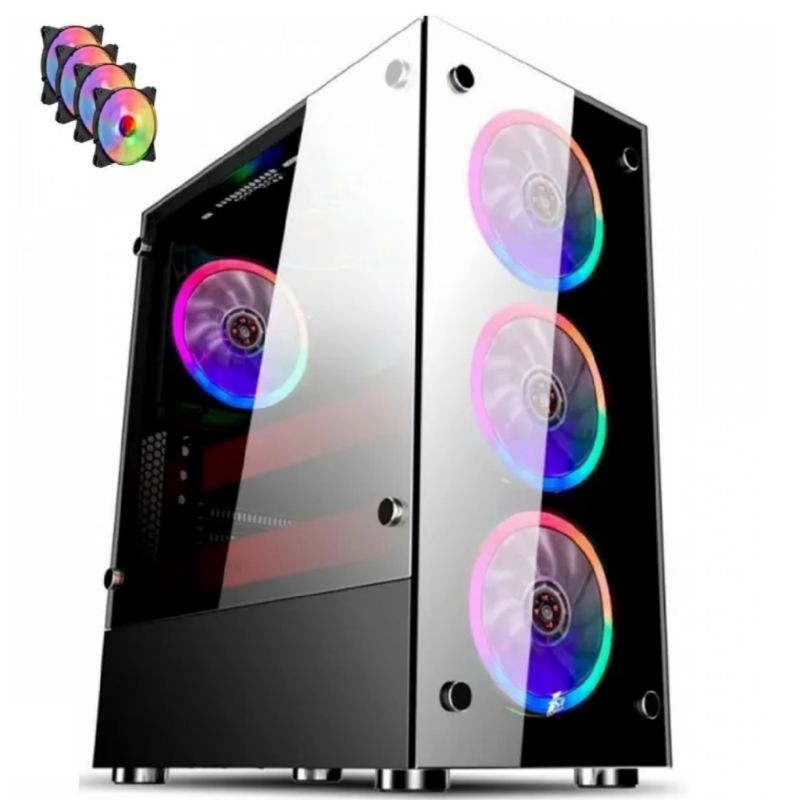 Gabinete Gamer AGP-A31150C ATX Com 4 Coolers RGB Suporte GPU 310mm HD/SSD 7 Slots PC Gamer