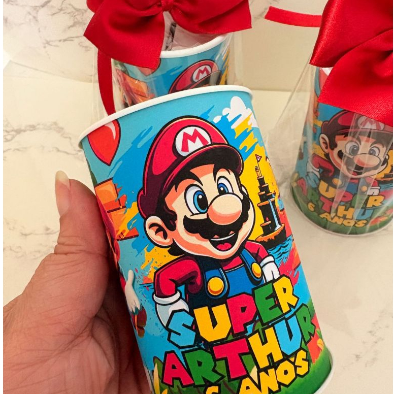 kit Cofrinhos Personalizados  - Tema Super Mario - Festas - Lembrancinhas -  FAZEMOS TODOS OS TEMAS